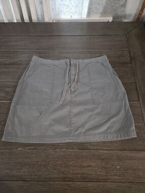 Vintage Faded Glory Y2K Cargo Utility Mini Skirt 100% Cotton Qatar Made Petite